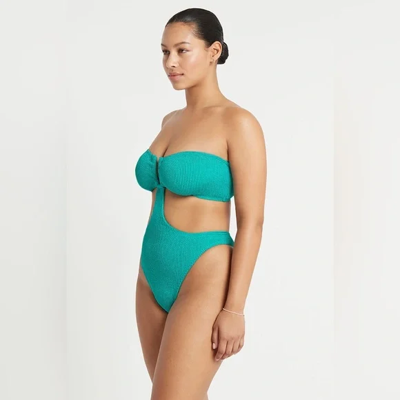 NWT Bond-Eye Thera One-Piece Bathing Suit in Turquoise size Small - Picture 7 of 12